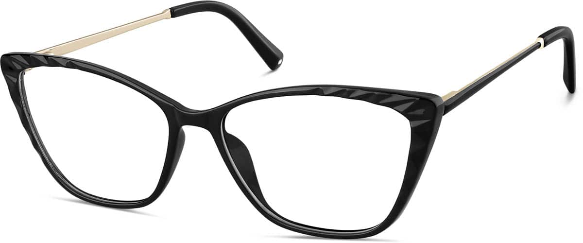 Angle view of Cat-Eye Glasses 1914621 in Black