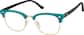 Angle view of Kids' Browline Glasses 1915016 in Blue thumbnail