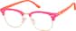 Angle view of Kids' Browline Glasses 1915017 in Pink thumbnail