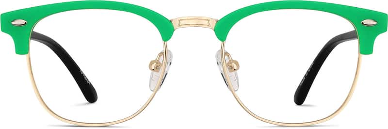 Green Kids' Browline Glasses