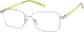 Angle view of Rectangle Glasses 1915311 in Silver thumbnail