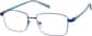 Angle view of Rectangle Glasses 1915316 in Blue thumbnail