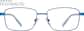Front view of Rectangle Glasses 1915316 in Blue thumbnail
