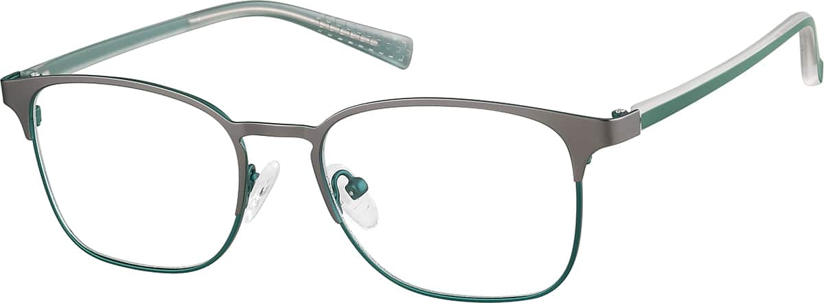 Angle view of Browline Glasses 1915412 in Gray