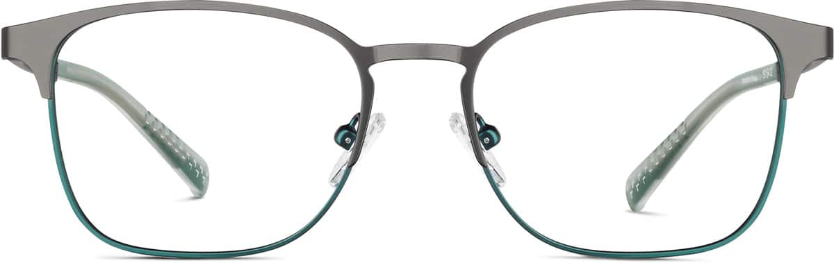 Front view of Browline Glasses 1915412 in Gray