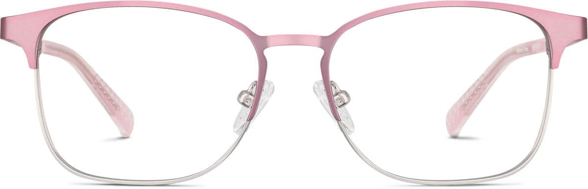 Front view of Browline Glasses 1915419 in Pink