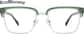Front view of Browline Glasses 1915624 in Green thumbnail