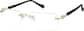 Angle view of Customizable Rimless Glasses 1915814 in Black thumbnail