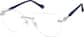 Angle view of Customizable Rimless Glasses 1915911 in Silver thumbnail