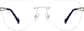 Front view of Customizable Rimless Glasses 1915911 in Silver thumbnail