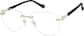 Angle view of Customizable Rimless Glasses 1915914 in Gold thumbnail