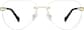 Front view of Customizable Rimless Glasses 1915914 in Gold thumbnail