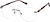 Angle view of Rimless Glasses 1915921 in Black thumbnail