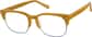 Angle view of Browline Glasses 1916142 in Orange thumbnail