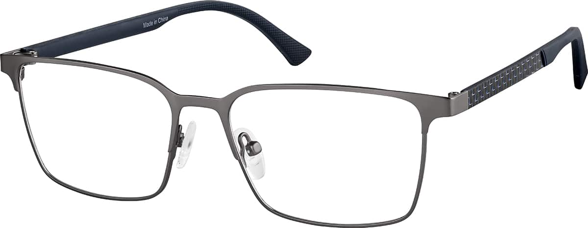 Angle view of Rectangle Glasses 1916312 in Gray