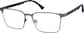 Angle view of Square Glasses 1916312 in Gray thumbnail