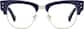 Front view of Browline Glasses 1916516 in Blue thumbnail