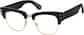 Angle view of Browline Glasses 1916521 in Black thumbnail
