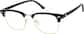 Angle view of Browline Glasses 1916621 in Black thumbnail