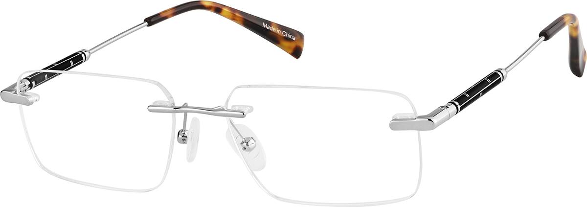 Angle view of Rimless Glasses 1916711 in Silver