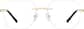 Front view of Customizable Rimless Glasses 1916814 in Gold thumbnail
