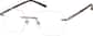 Angle view of Customizable Rimless Glasses 1916815 in Brown thumbnail