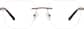 Front view of Customizable Rimless Glasses 1916815 in Brown thumbnail