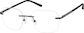 Angle view of Customizable Rimless Glasses 1916821 in Black thumbnail