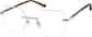 Angle view of Customizable Rimless Glasses 1916911 in Silver thumbnail