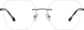 Front view of Customizable Rimless Glasses 1916912 in Gray thumbnail