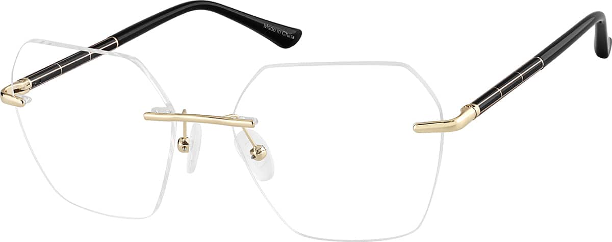 Angle view of Rimless Glasses 1916914 in Gold