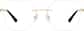 Front view of Customizable Rimless Glasses 1916914 in Gold thumbnail