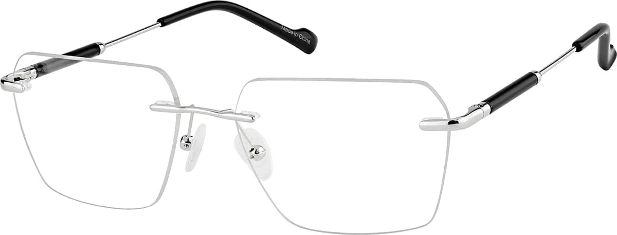 Angle view of Rimless Glasses 1917011 in Silver