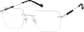 Angle view of Customizable Rimless Glasses 1917011 in Silver thumbnail
