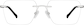 Front view of Customizable Rimless Glasses 1917011 in Silver thumbnail