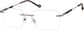 Angle view of Customizable Rimless Glasses 1917015 in Brown thumbnail