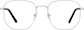 Front view of Geometric Glasses 1917211 in Silver thumbnail