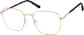 Angle view of Geometric Glasses 1917214 in Gold thumbnail
