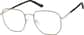 Angle view of Geometric Glasses 1917221 in Black thumbnail