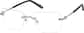 Angle view of Customizable Rimless Glasses 1917412 in Gray thumbnail