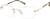 Angle view of Rimless Glasses 1917414 in Gold thumbnail