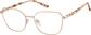 Angle view of Cat-Eye Glasses 1917719 in Rose Gold thumbnail