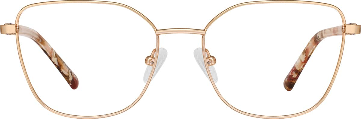 Front view of Cat-Eye Glasses 1917719 in Rose Gold