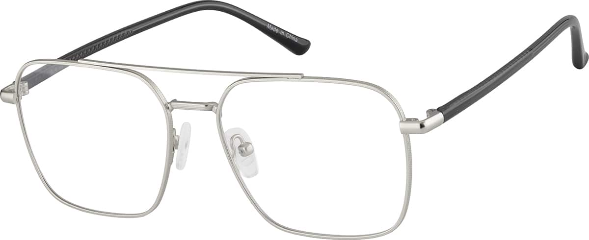 Angle view of Aviator Glasses 1917811 in Silver