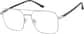 Angle view of Aviator Glasses 1917811 in Silver thumbnail