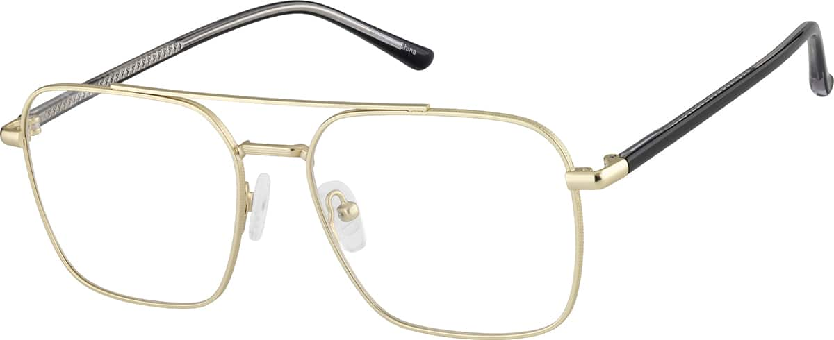 Angle view of Aviator Glasses 1917814 in Gold