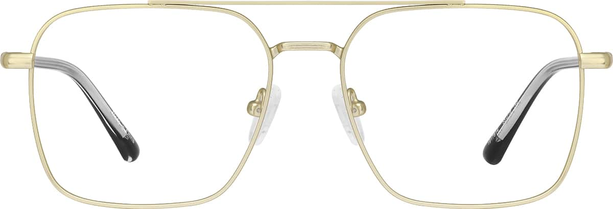 Front view of Aviator Glasses 1917814 in Gold