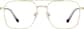 Front view of Aviator Glasses 1917814 in Gold thumbnail