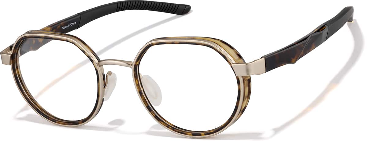 Angle view of Zunnies - Geometric Sports Glasses 1918225 in Tortoiseshell