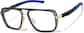 Angle view of Zunnies - Aviator Sports Glasses 1918339 in Blue Tortoiseshell thumbnail